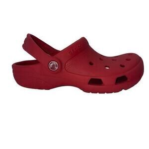 Crocs Unisex Red Rubber Slip On Clog Shoes Size Women 6